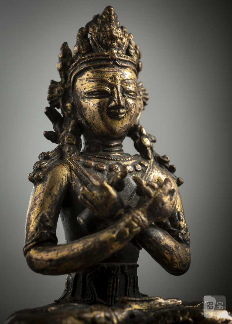 A GILT-BRONZE FIGURE OF VAJRADHARA - 图5